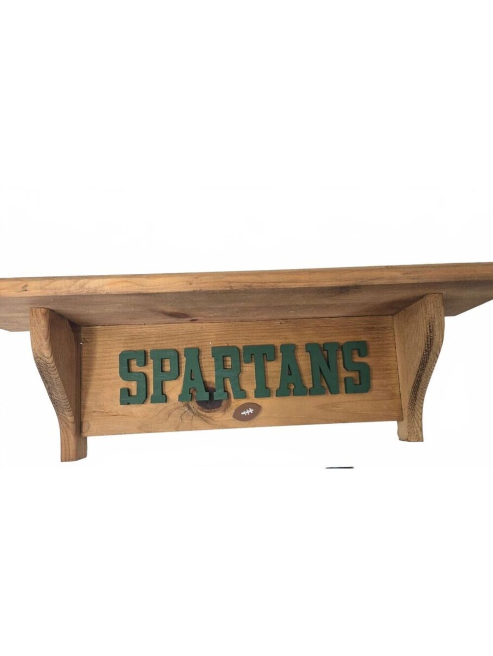Michigan State Spartans wooden wall shelf